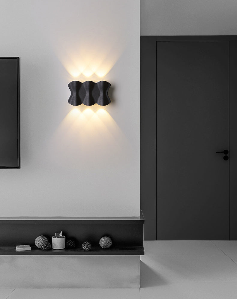 Lampe murale en origami simplicité moderne simplicité lampe à support mural en aluminium pour le salon