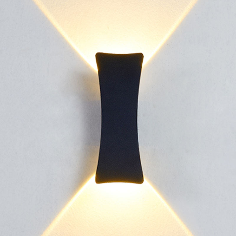 Modern Minimalist Waterproof LED Wall Light Aluminium Outdoor Spotlight with Glass Shade