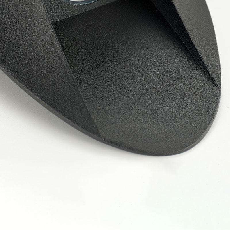 Oval 2-Light LED Wall Lamp in Modern Simplicity Aluminium Waterproof Spotlight for Exterior Spaces