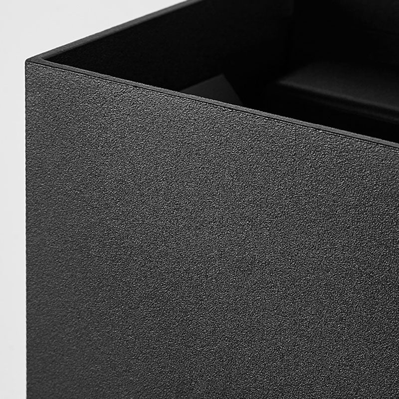 Moderne creatieve LED -wandlamp aluminium rechthoekige waterdichte wandlicht met glazen schaduw