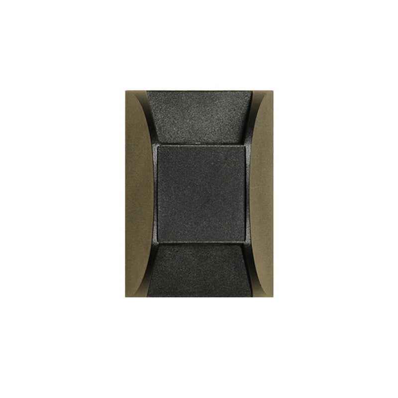 Black LED Wall Sconce in Modern Creative Style Aluminium Waterproof Spotlight with Glass Shade