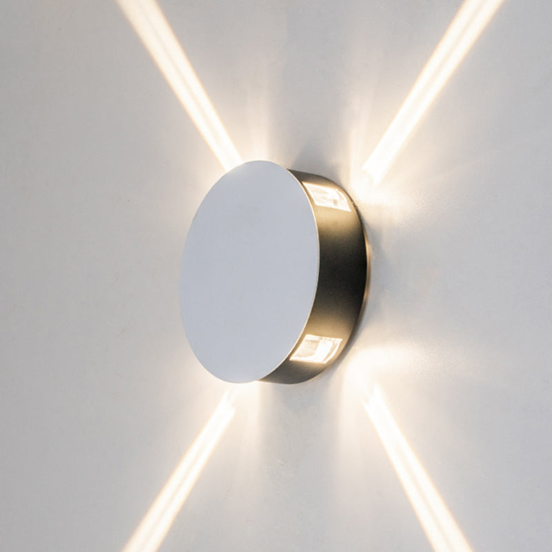White 4-Light LED Wall Light in Modern Simplicity Aluminium Waterproof Wall Lamp for Exterior Spaces