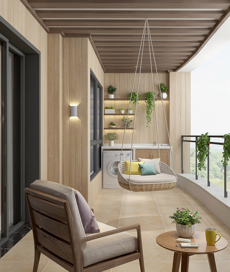 Modern Creative LED Wall Lamp Aluminium Cylindrical Waterproof Wall Light with Glass Shade