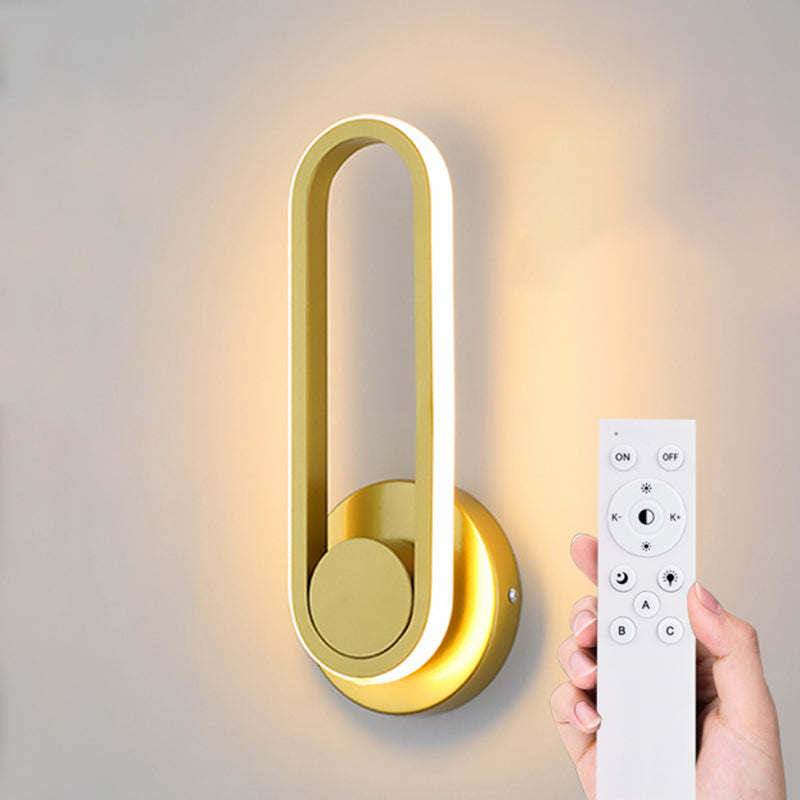 Lámpara de pared rotativa LED oblonga en moderna luz de pared de aluminio de estilo conciso con sombra acrílica