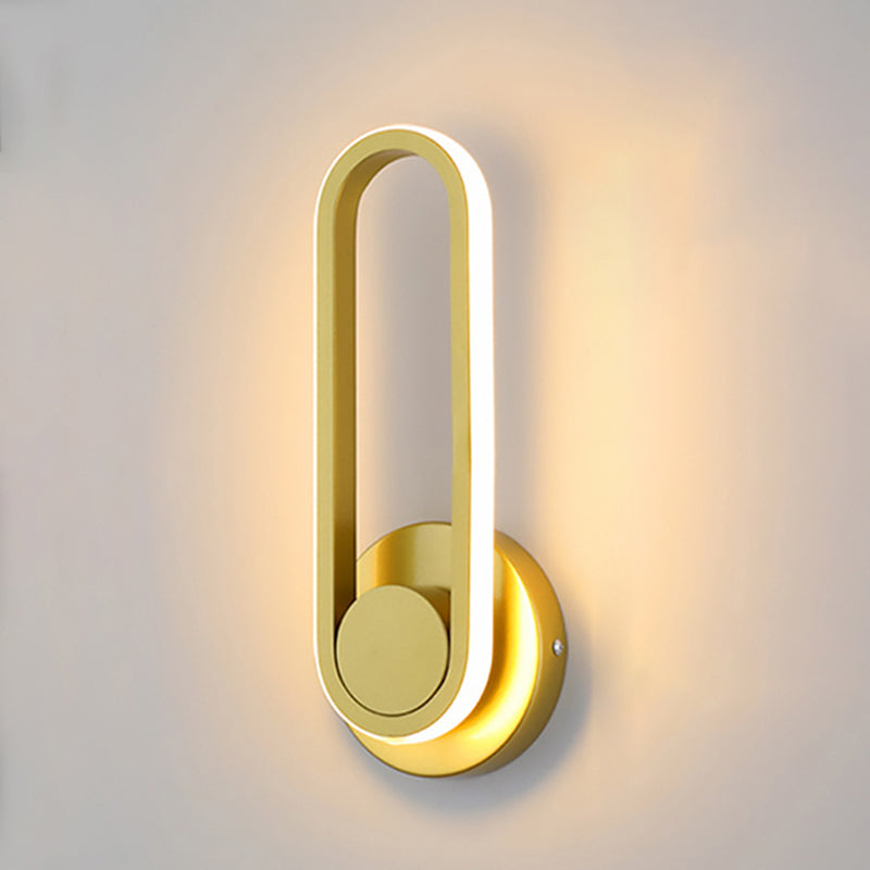 Lámpara de pared rotativa LED oblonga en moderna luz de pared de aluminio de estilo conciso con sombra acrílica