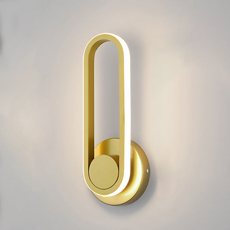 Lámpara de pared rotativa LED oblonga en moderna luz de pared de aluminio de estilo conciso con sombra acrílica