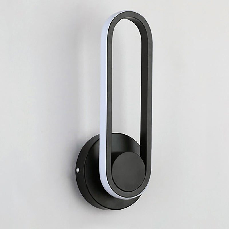 Lámpara de pared rotativa LED oblonga en moderna luz de pared de aluminio de estilo conciso con sombra acrílica