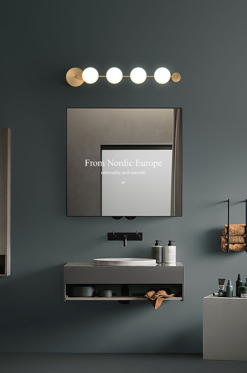 Lampes murales de vanité métallique murale globale contemporaine pour salle de bain