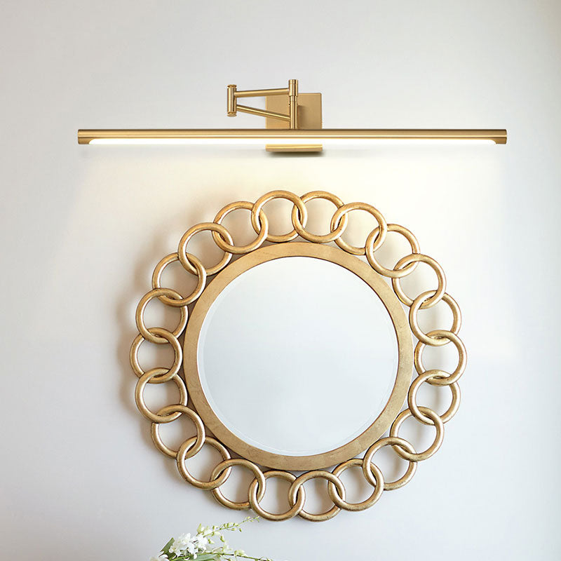 Linear Metal 1-Light Vanity Wall Sconce Contemporary Wall Mounted Lamp for Bathroom