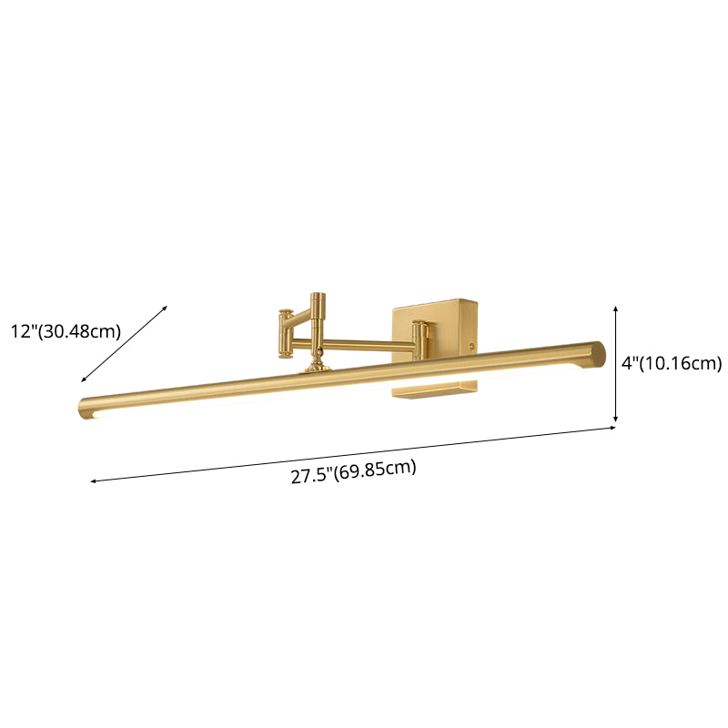 Linear Metal 1-Light Vanity Wall Sconce Contemporary Wall Mounted Lamp for Bathroom