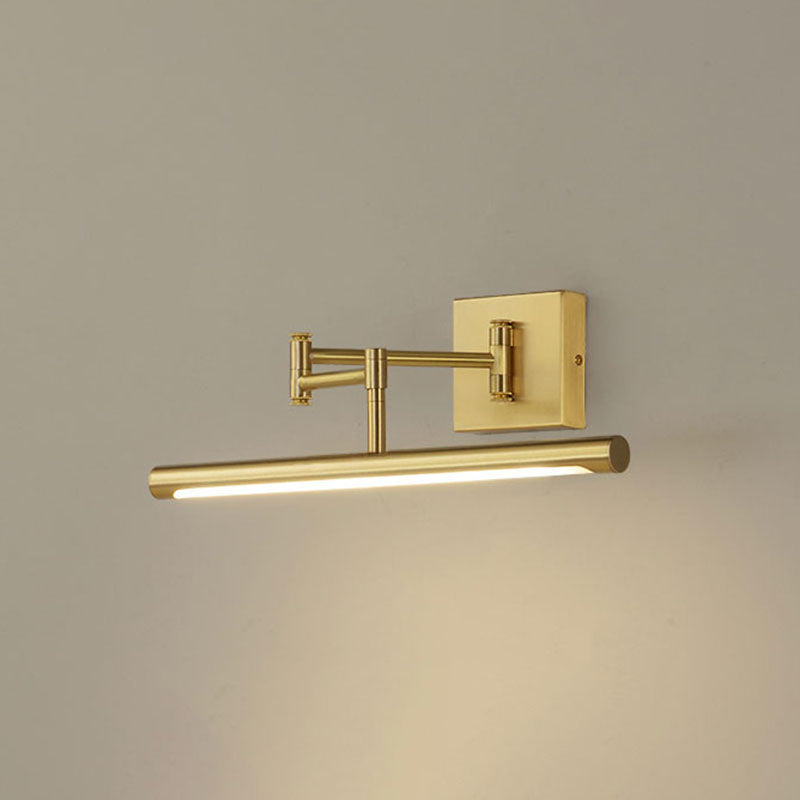 Linear Metal 1-Light Vanity Wall Sconce Contemporary Wall Mounted Lamp for Bathroom