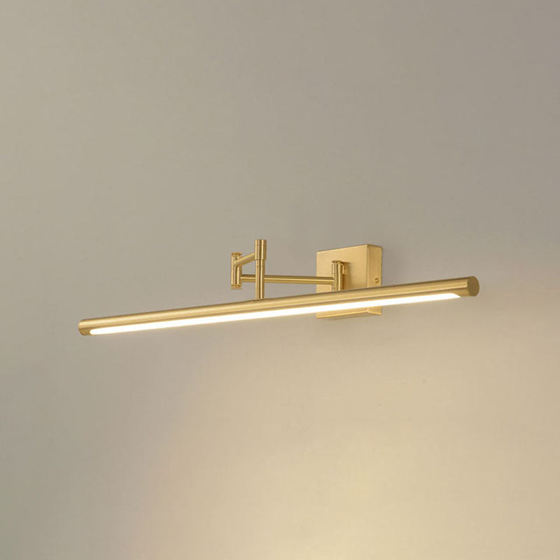 Linear Metal 1-Light Vanity Wall Sconce Contemporary Wall Mounted Lamp for Bathroom