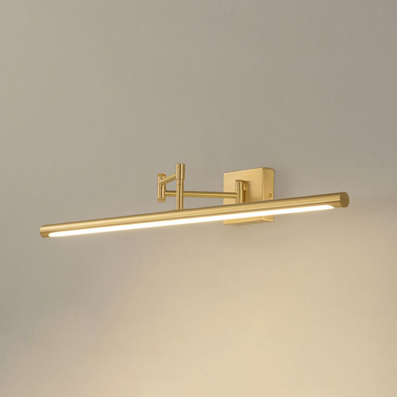 Linear Metal 1-Light Vanity Wall Sconce Contemporary Wall Mounted Lamp for Bathroom