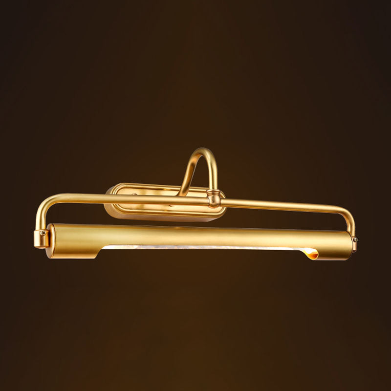 Gold Metal Wall Mount Lamp Contemporary Vanity Wall Light Sconces for Bathroom