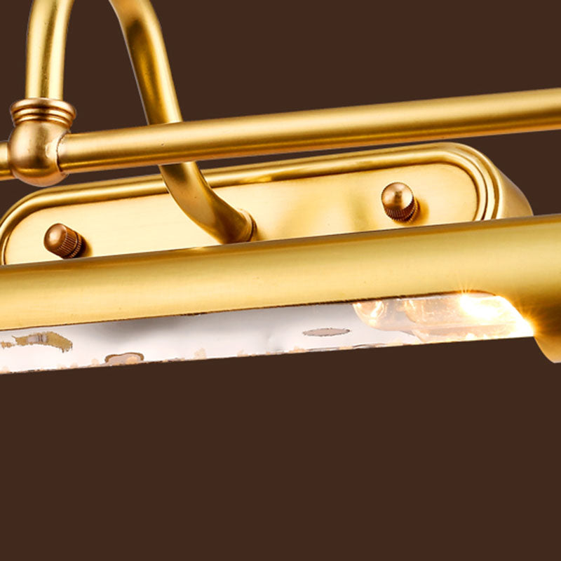 Gold Metal Wall Mount Lamp Contemporary Vanity Wall Light Sconces for Bathroom