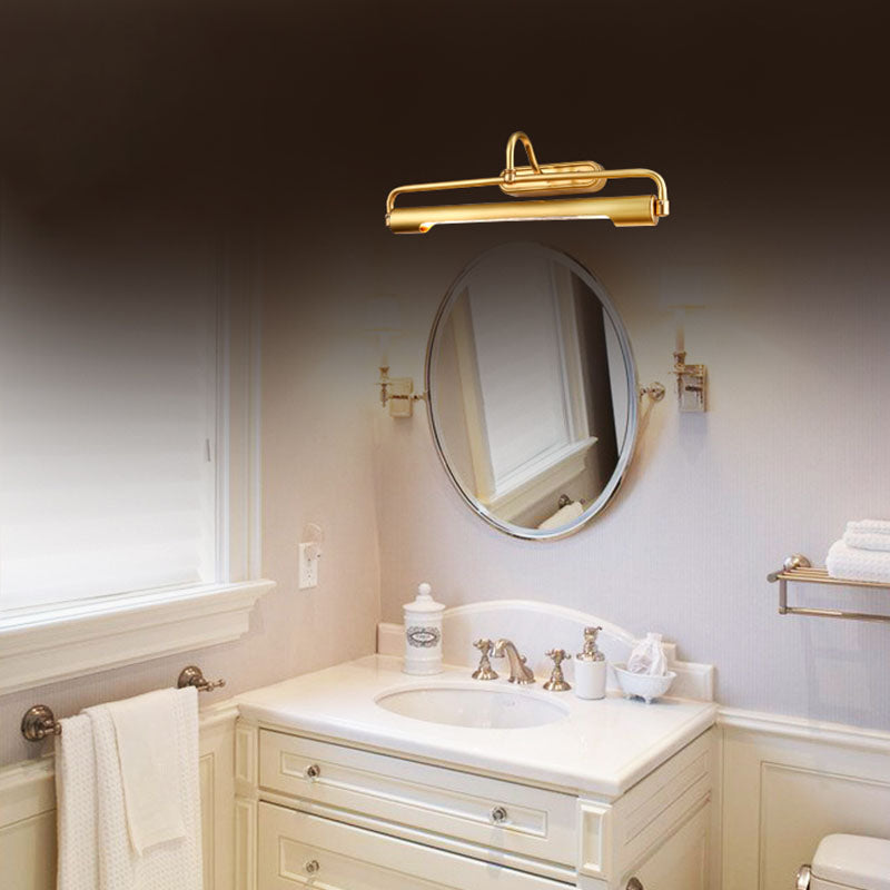 Gold Metal Wall Mount Lamp Contemporary Vanity Wall Light Sconces for Bathroom