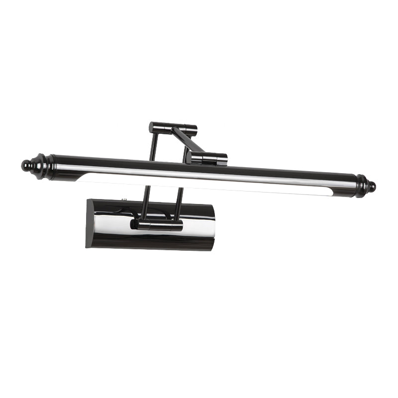 Black Traditional Style Sconce Light 1-Light Linear Wall Mounted Light for Bathroom