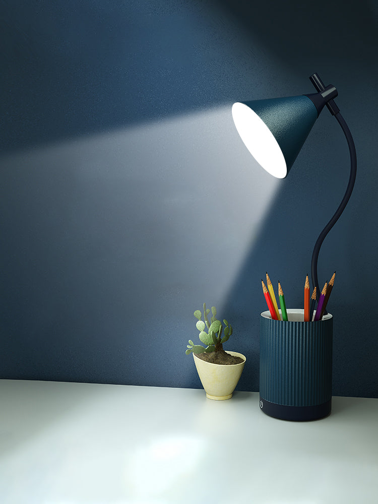 Lampada a LED LED LED a LED flessibile Macaron Plastic Kids Room Room Light con ombra e supporto per penna