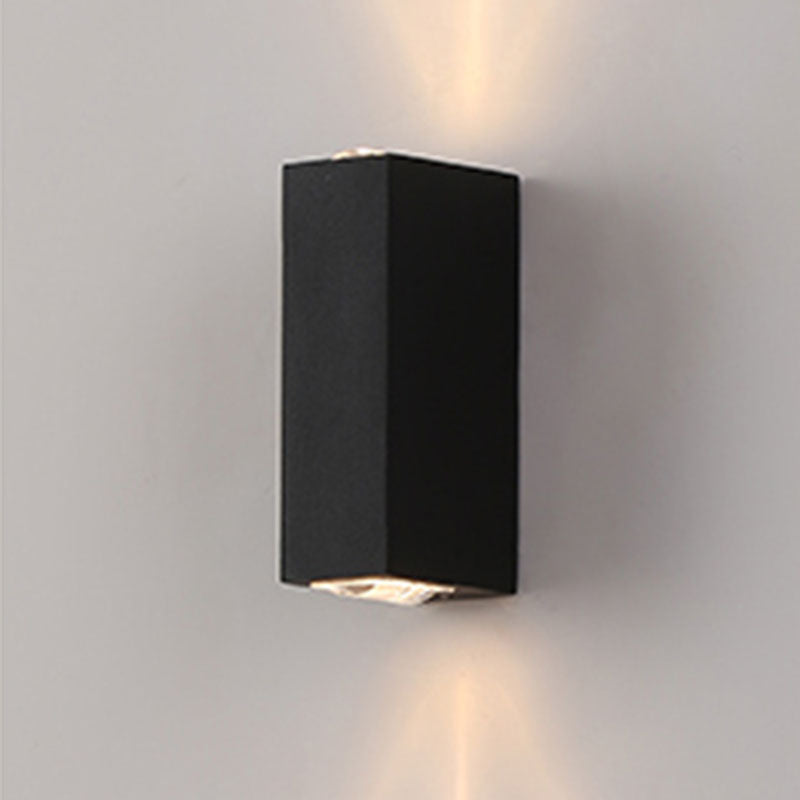 Mur mural à LED extérieur concis moderne Aluminium RECTANGULAIRE LAMPE MUR DE MUT