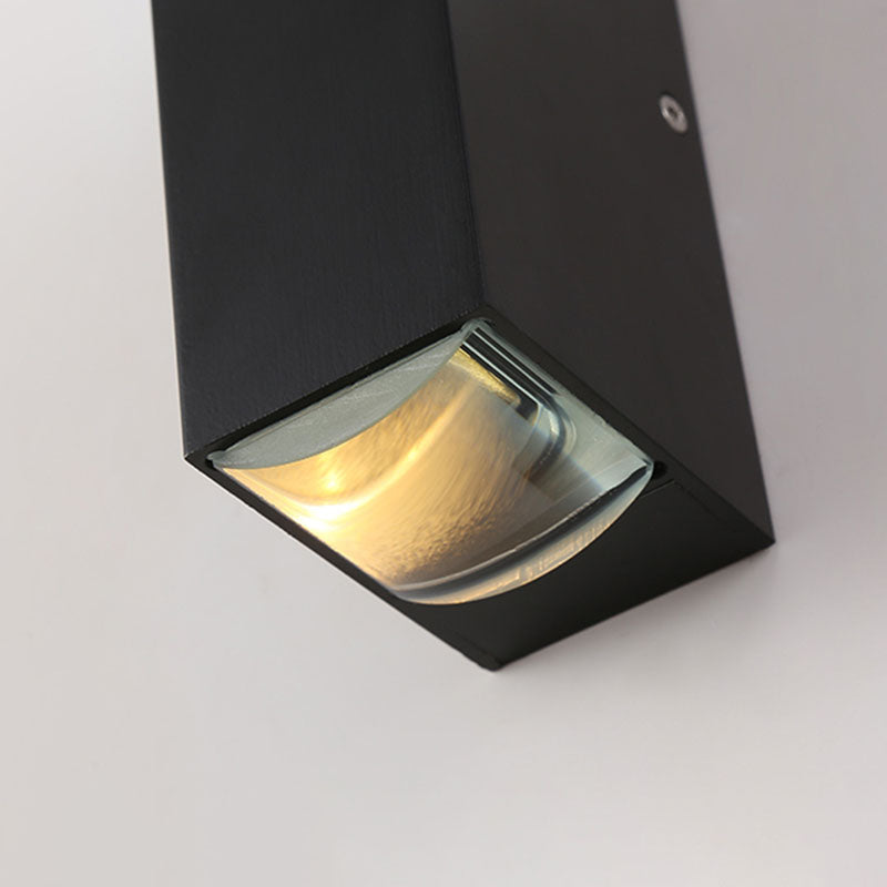 Mur mural à LED extérieur concis moderne Aluminium RECTANGULAIRE LAMPE MUR DE MUT