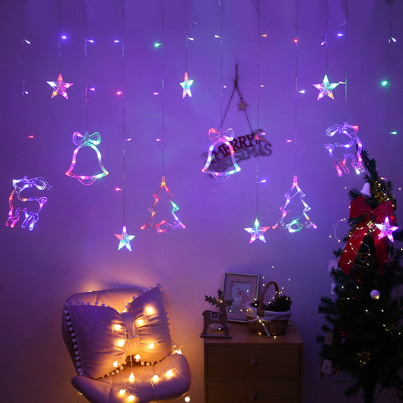 Christmas Tree and Deer Starry Light Strip Nordic Plastic Clear LED String Light for Bedroom