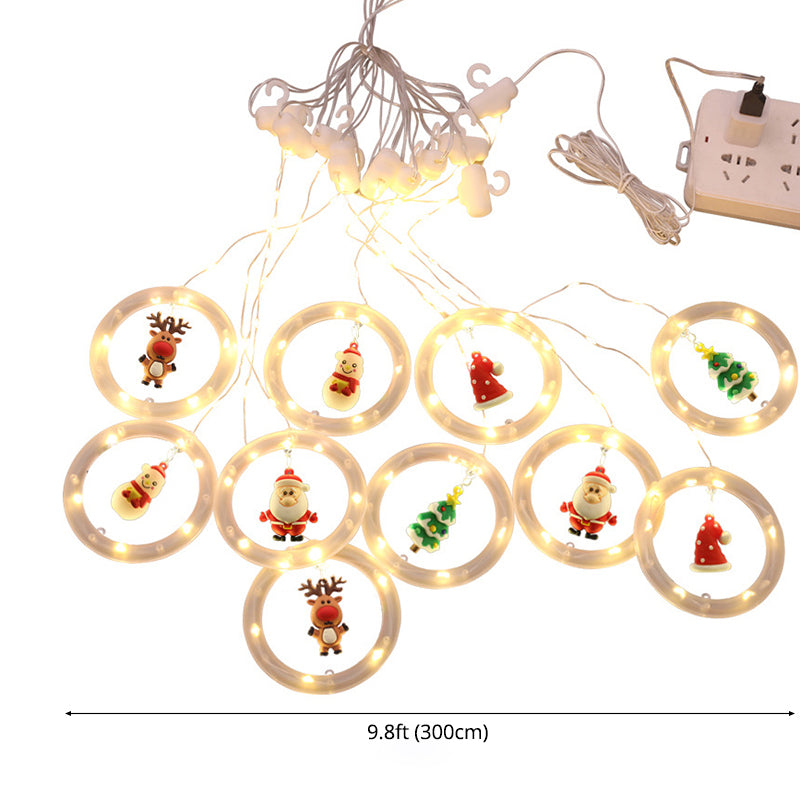 10-Head Living Room Christmas Lamp Decorative LED String Light with Plastic Shade