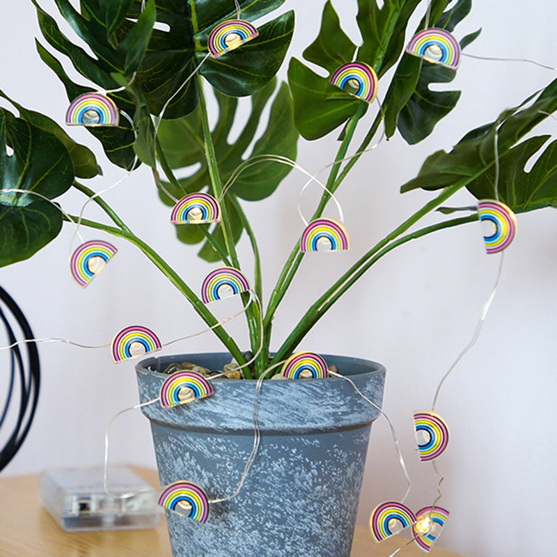 Battery Powered Clear Mini Christmas Light Nordic LED Plastic String Light for Living Room