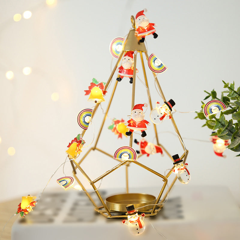 Battery Powered Clear Mini Christmas Light Nordic LED Plastic String Light for Living Room