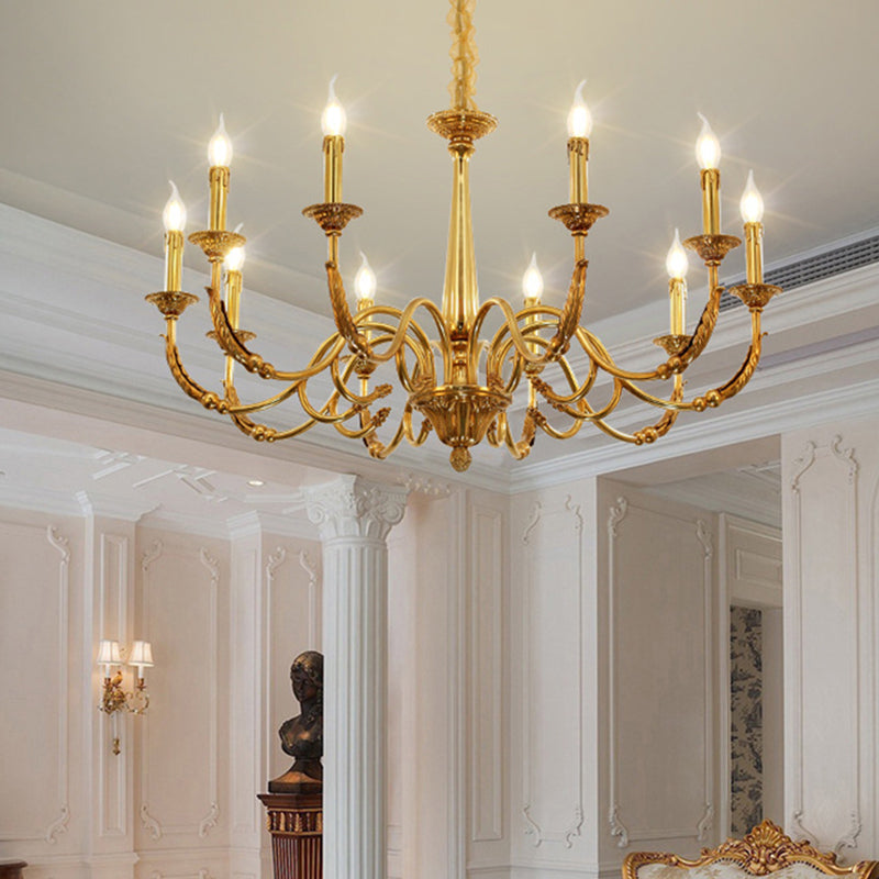 Metal Gold Suspension Lighting Contemporary Ceiling Suspension Lamp for Living Room