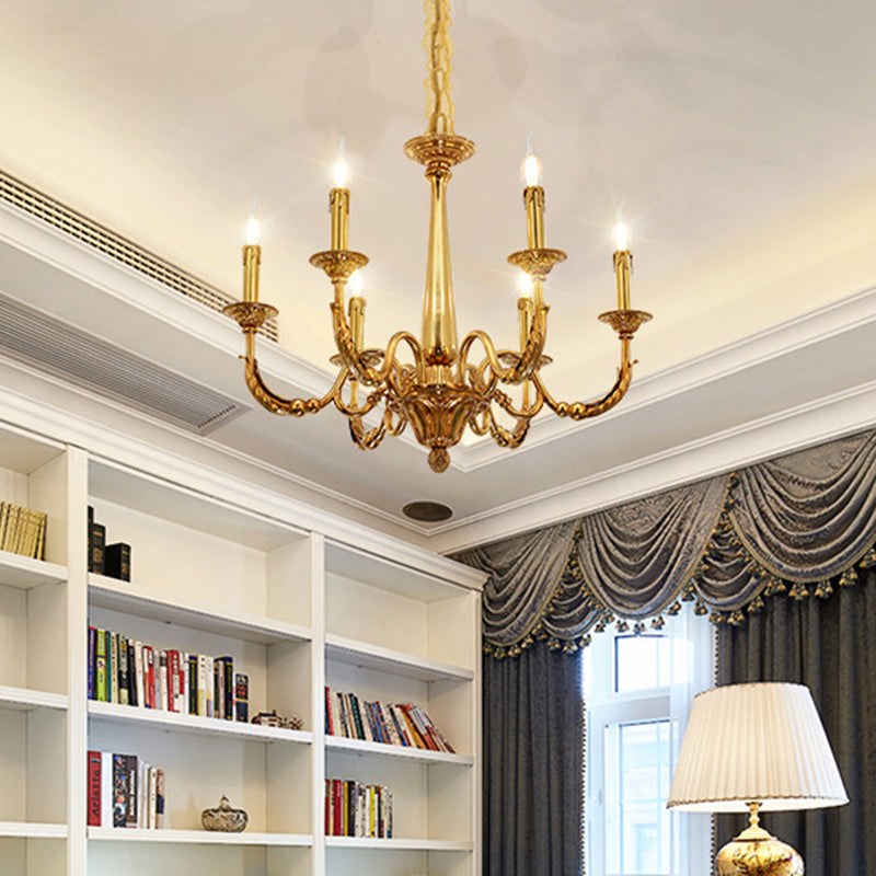 Metal Gold Suspension Lighting Contemporary Ceiling Suspension Lamp for Living Room