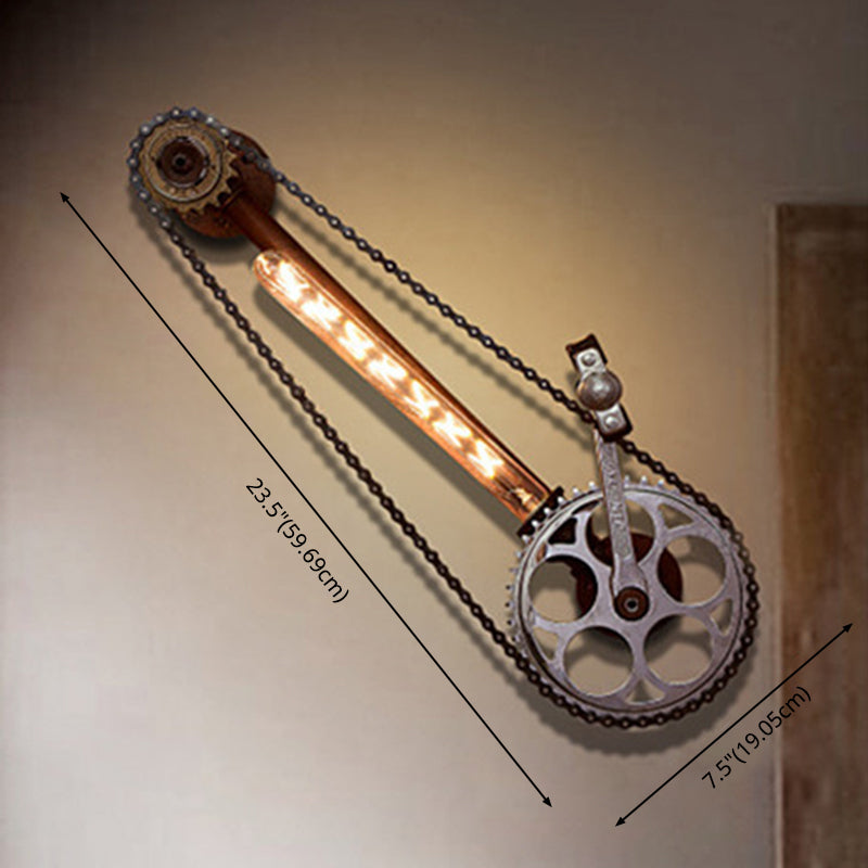 Lampada da monte da parete in ferro di bronzo antico lampada industriale con tubatura con tubatura per parete per caffetteria per caffetteria