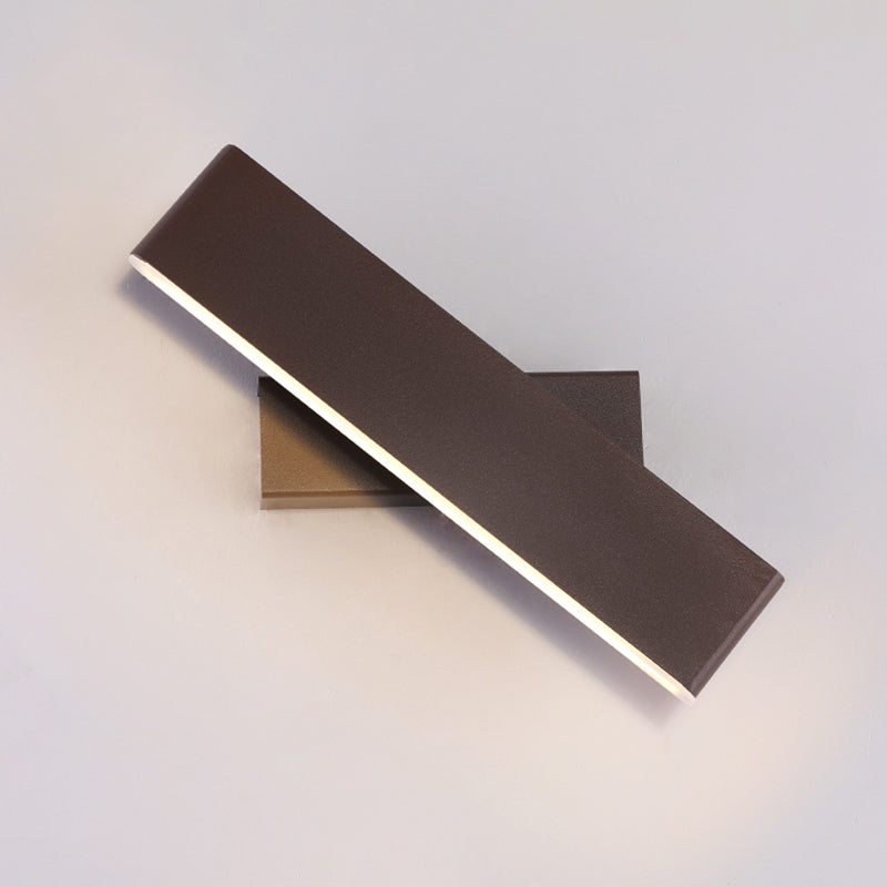 Lámpara de pared giratoria de LED creativo moderno apliques de pared rectangular de aluminio con sombra acrílica