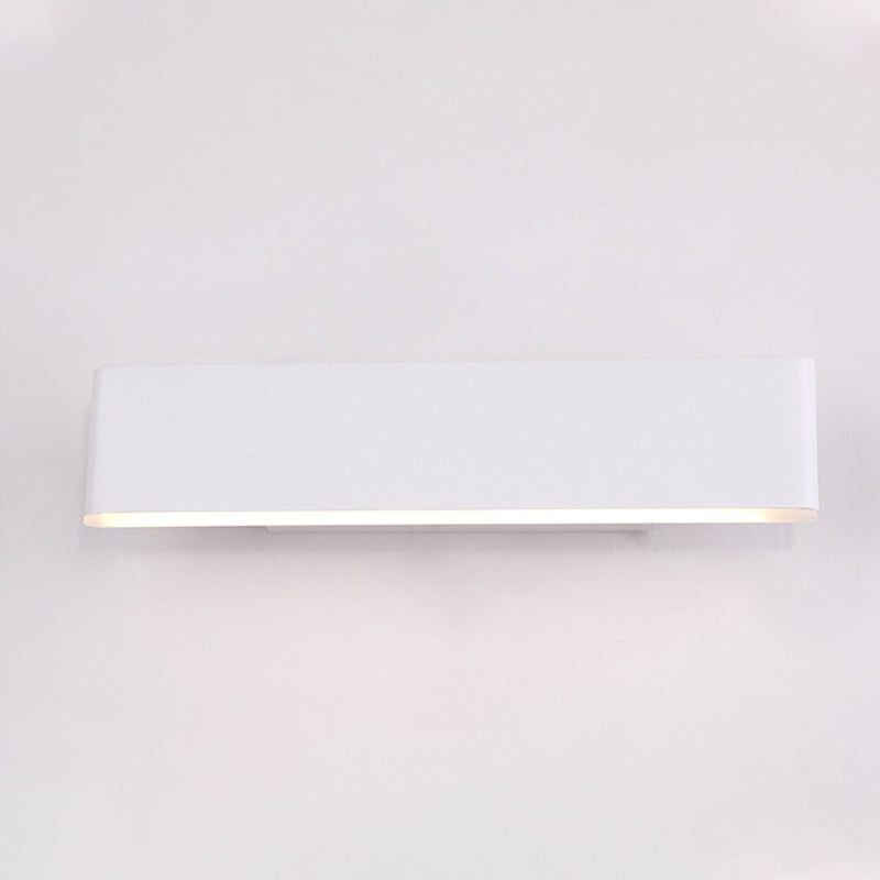 Lámpara de pared giratoria de LED creativo moderno apliques de pared rectangular de aluminio con sombra acrílica