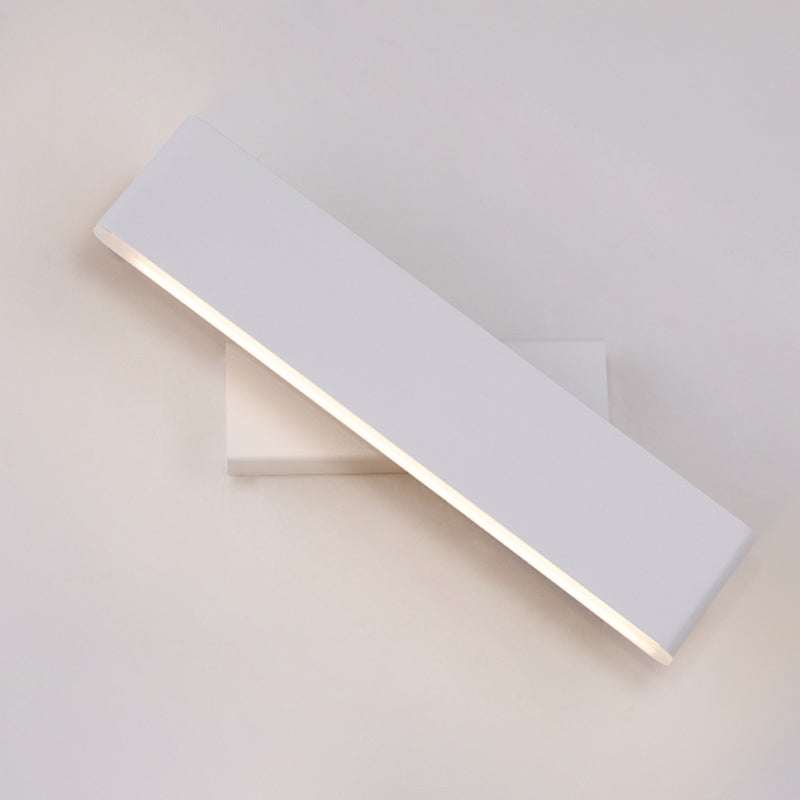 Lámpara de pared giratoria de LED creativo moderno apliques de pared rectangular de aluminio con sombra acrílica