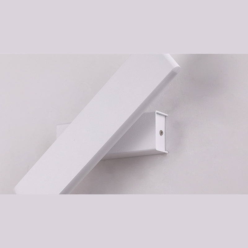 Lámpara de pared giratoria de LED creativo moderno apliques de pared rectangular de aluminio con sombra acrílica