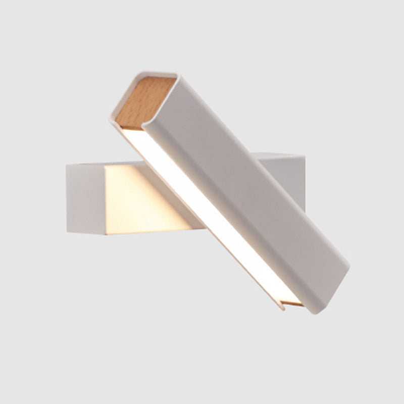 Luz de pared giratoria LED de aluminio en una lámpara de pared acrílica de estilo conciso moderno para dormitorio