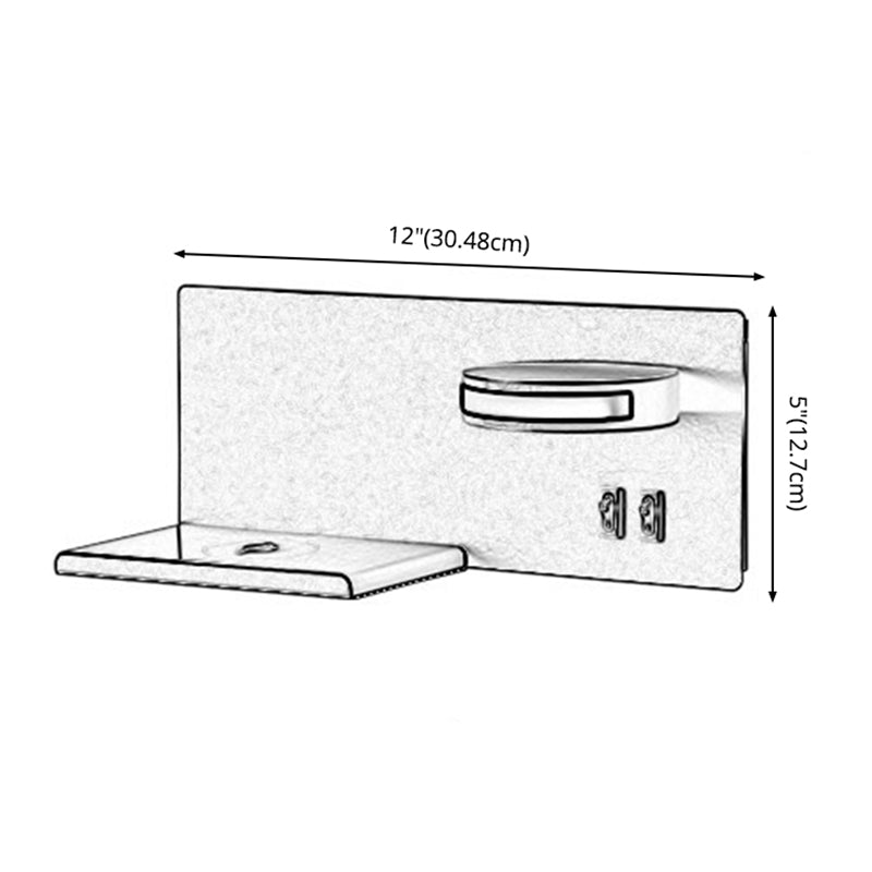 Contemporáneo de 1 luz de pared de pared de pared rectangular de aluminio Luz montada para dormitorio