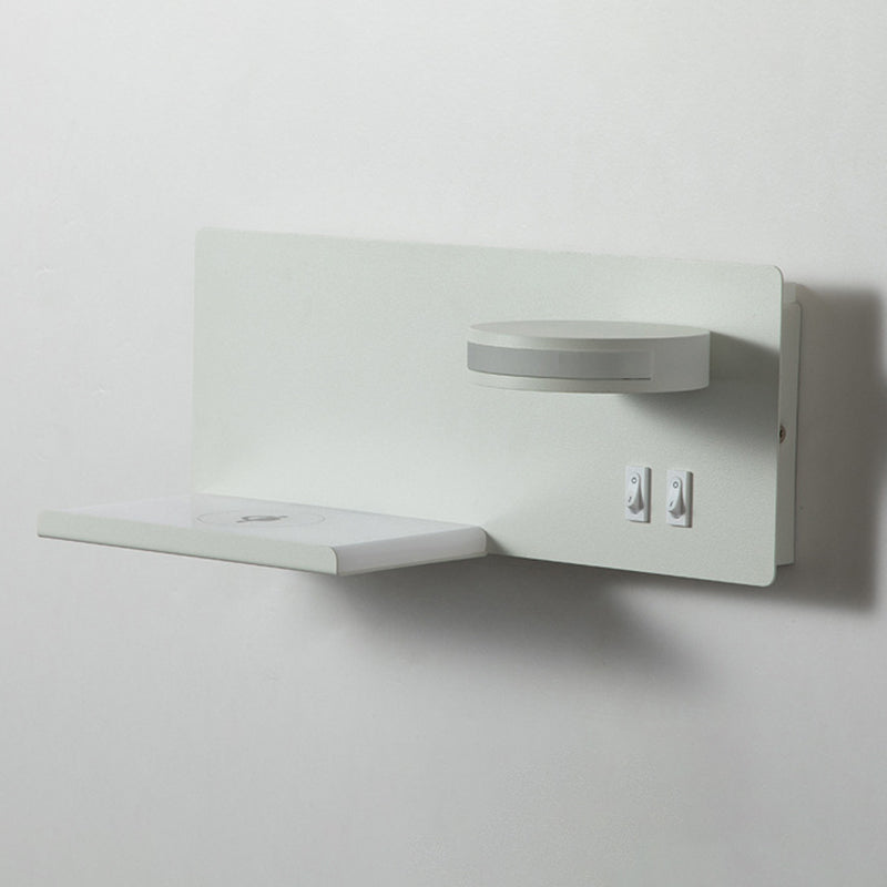 Contemporáneo de 1 luz de pared de pared de pared rectangular de aluminio Luz montada para dormitorio