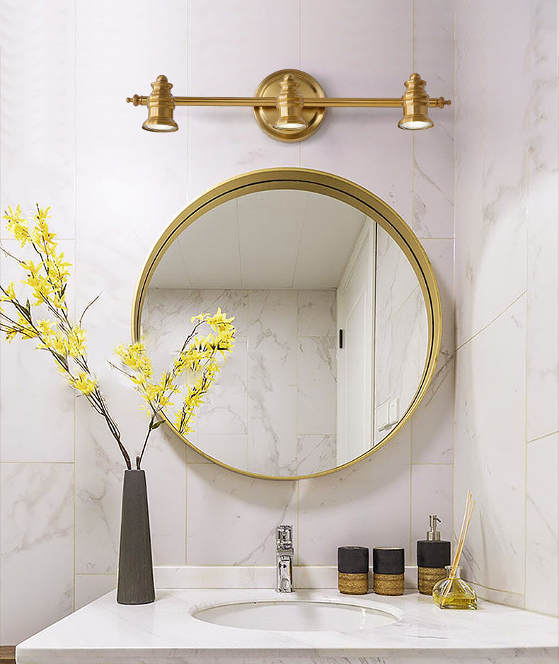 Postmodern Simplicity Bell Vanity Sconce Lights Metallic Wall Mount Light Fixture for Bathroom