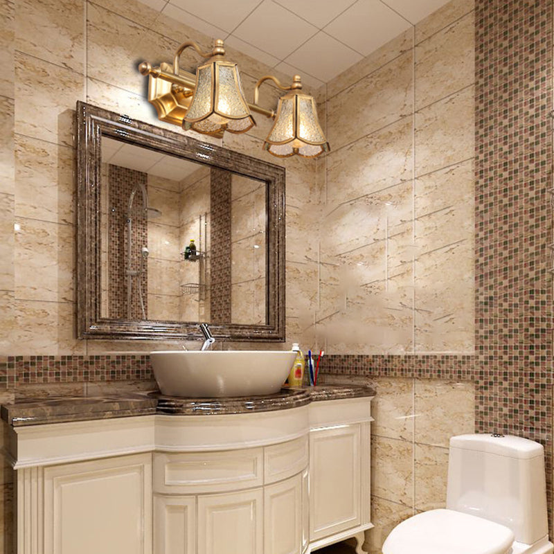 Postmodern Simplicity Bell Vanity Sconce Lights Water Glass Wall Mount Light Fixture for Bathroom