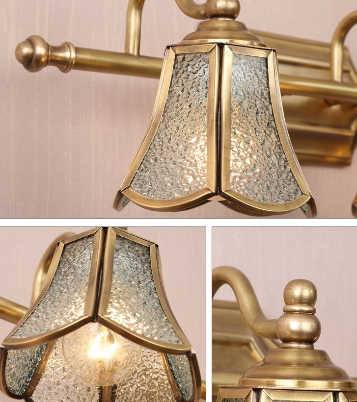 Postmodern Simplicity Bell Vanity Sconce Lights Water Glass Wall Mount Light Fixture for Bathroom