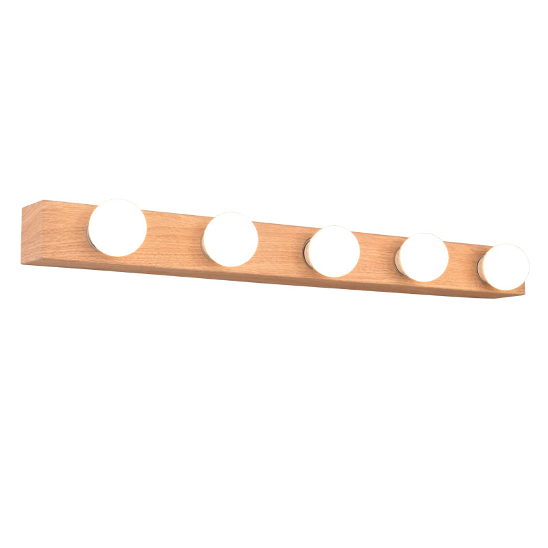 Bare Bulb Vanity Sconce Lights Ultra-modern Wood Wall Sconce Lighting for Bathroom