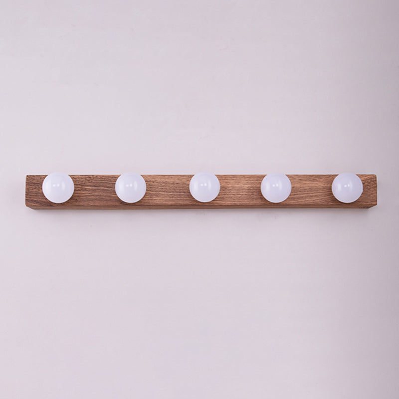 Bare Bulb Vanity Sconce Lights Ultra-modern Wood Wall Sconce Lighting for Bathroom