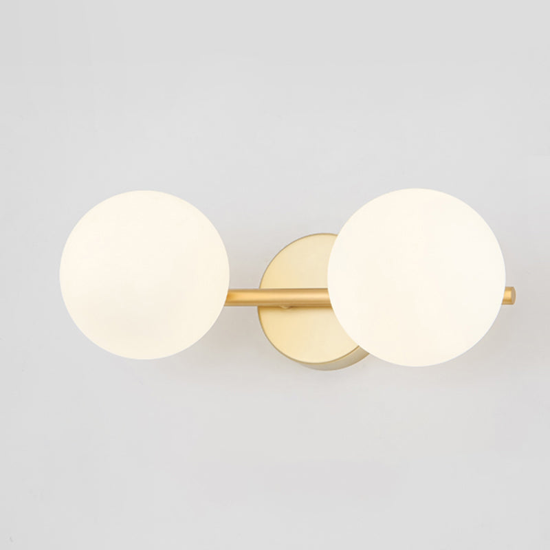 Postmodern Globe Vanity Sconce Lights Milk Glass Wall Monte Funture per bagno