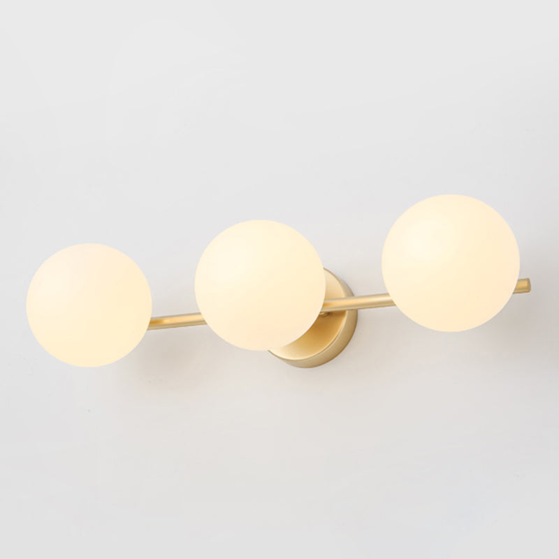 Postmodern Globe Vanity Sconce Lights Milk Glass Wall Monte Funture per bagno