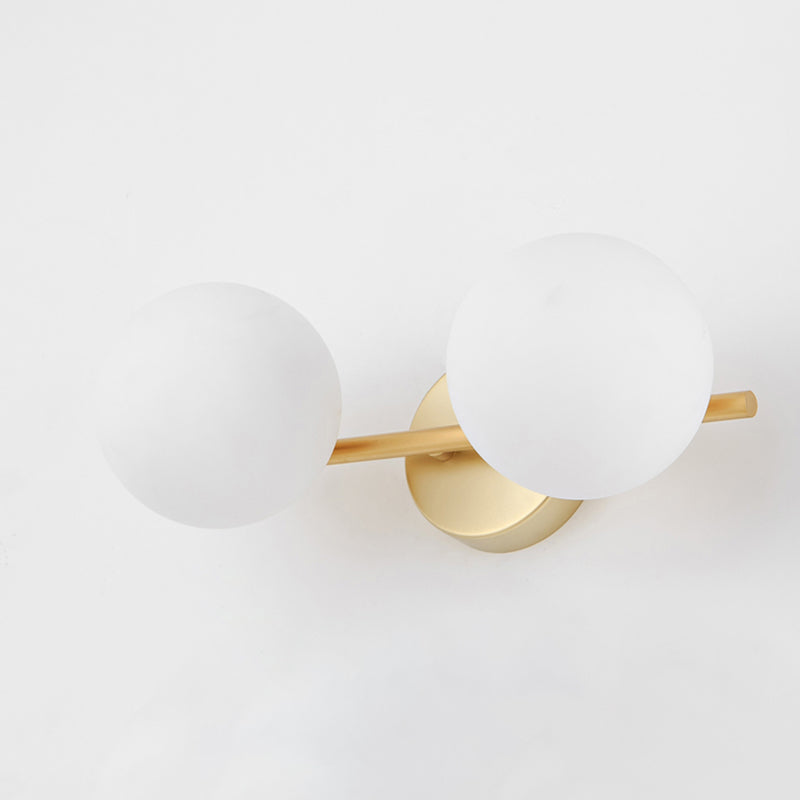 Postmodern Globe Vanity Sconce Lights Milk Glass Wall Monte Funture per bagno