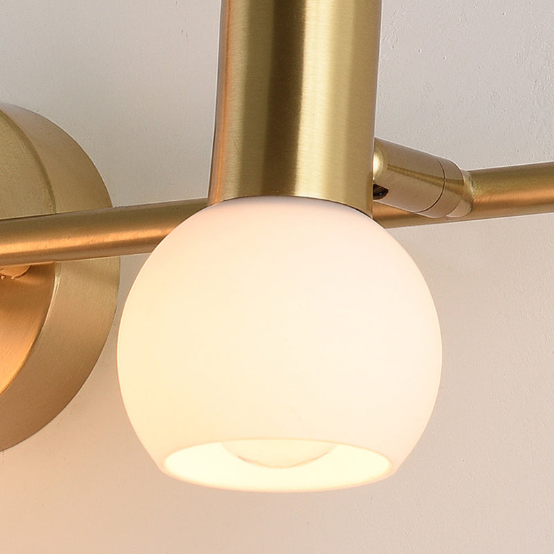 Postmodern Globe Vanity Sconce Lights Milk Glass Wall Monte Funture per bagno