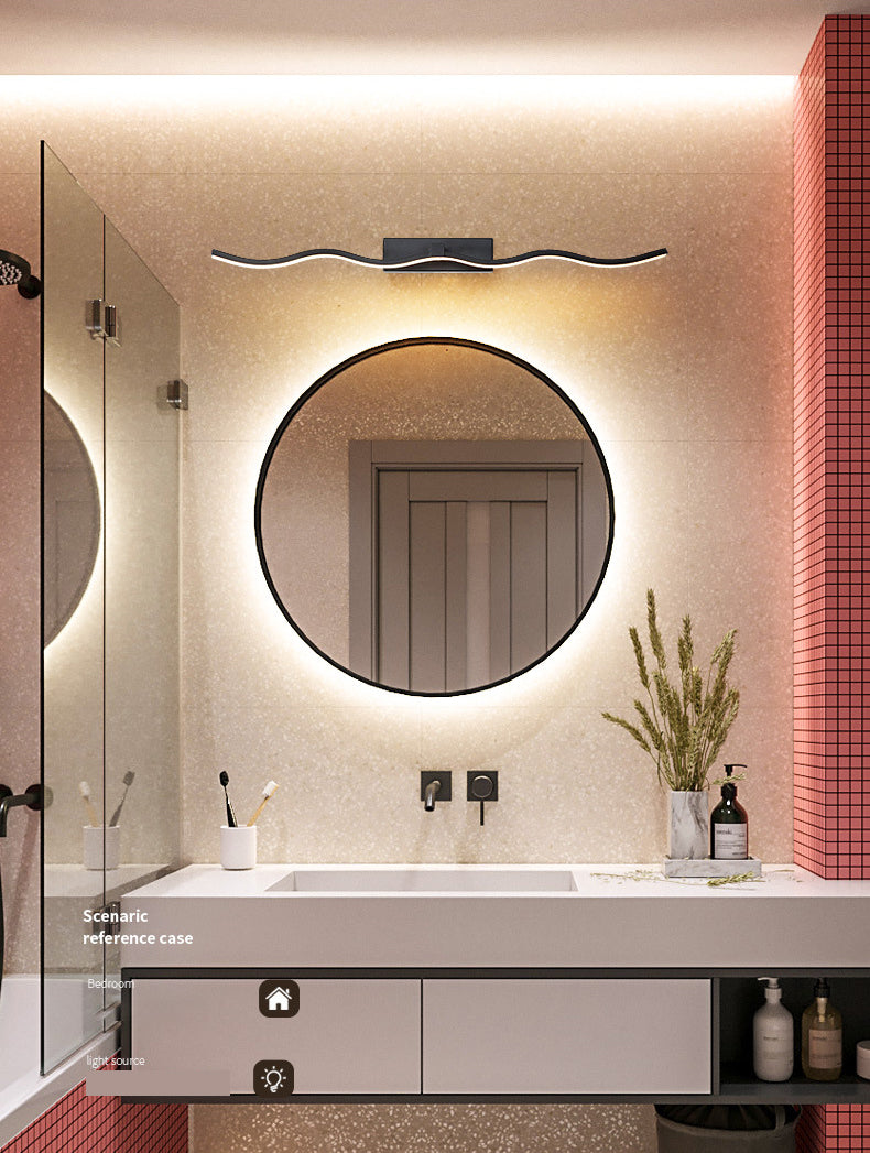 Semplicità contemporanea ondeggiando lampadaria vanità apparecchi di illuminazione acrilica per il bagno