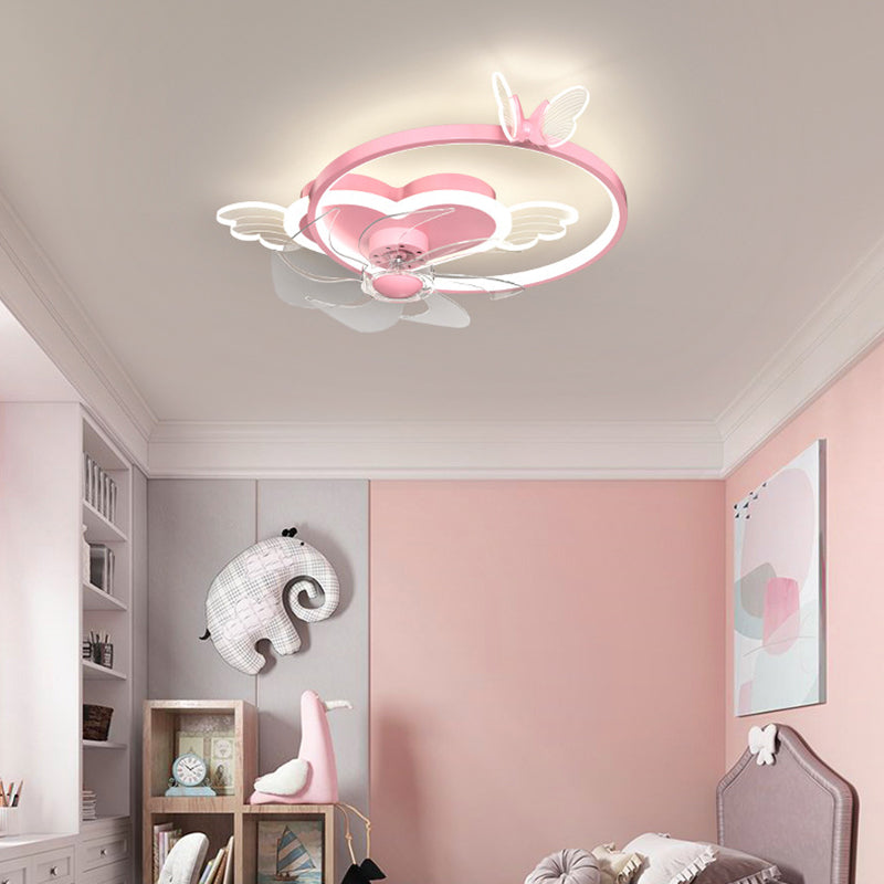 Télécommande coeur en forme de coeur en forme de la lampe à fans de lampe à la lampe à la lampe à la lampe à lampe à lampe à lampe à chasse à lame