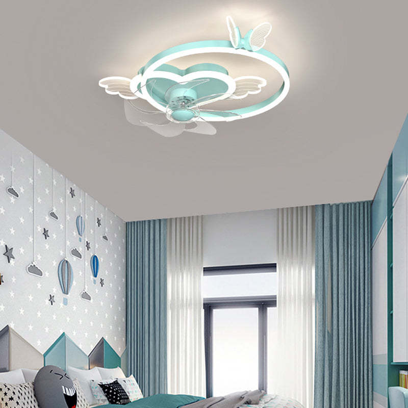 Télécommande coeur en forme de coeur en forme de la lampe à fans de lampe à la lampe à la lampe à la lampe à lampe à lampe à lampe à chasse à lame